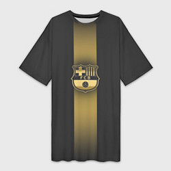 Женская длинная футболка Barcelona Gold-Graphite Theme