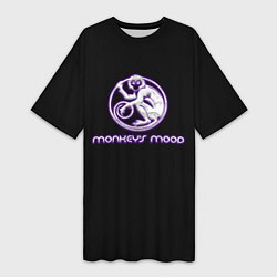 Женская длинная футболка Monkeys mood