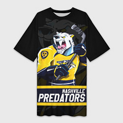 Женская длинная футболка Нэшвилл Предаторз, Nashville Predators