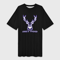 Женская длинная футболка Deers mood