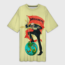 Женская длинная футболка Megadeth world