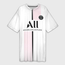 Женская длинная футболка Neymar 10 PSG Pink Theme