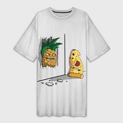 Женская длинная футболка HERES PINEAPPLE!