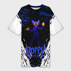 Женская длинная футболка Poppy Playtime - Монстр Поппи