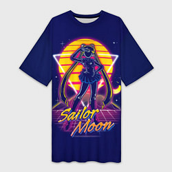 Женская длинная футболка Сейлор Мун космос