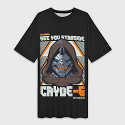 Женская длинная футболка Cayde-6 арт