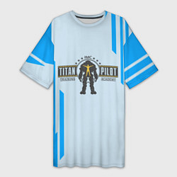 Женская длинная футболка Школа пилотов Титанов
