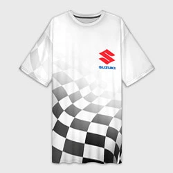 Женская длинная футболка Suzuki, Сузуки Спорт, Финишный флаг