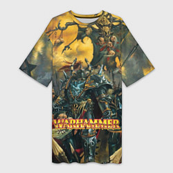 Женская длинная футболка Warhammer old battle