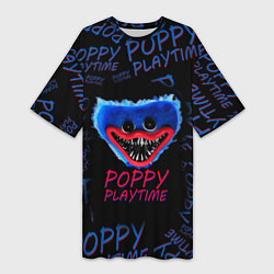 Женская длинная футболка Poppy Playtime Хагги Вагги Кукла