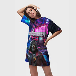 Футболка женская длинная Ghostrunner Джек, цвет: 3D-принт — фото 2