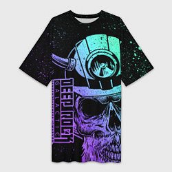 Женская длинная футболка Deep Rock Galactic - Dander Darkness Dwarves