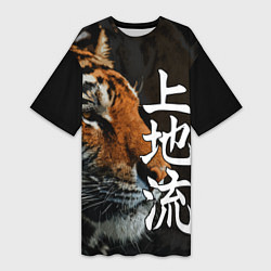 Женская длинная футболка Год тигра 2022 Взгляд