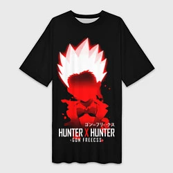 Футболка женская длинная Hunter x Hunter - Gon Furikusu, цвет: 3D-принт