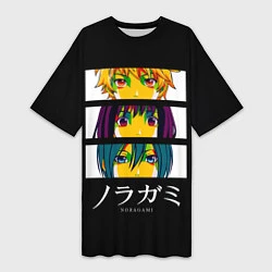 Женская длинная футболка Юкине, Ики и Ято - Noragami