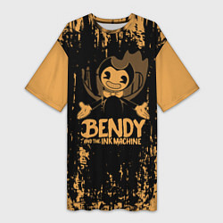 Женская длинная футболка Bendy and the Ink Machine Бенди и чернильная машин