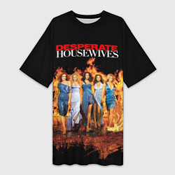 Женская длинная футболка Desperate Housewives в огне