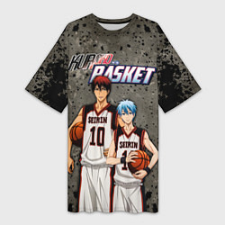 Женская длинная футболка Kuroko no Basket, Kagami Taiga Kuroko Tetsuya