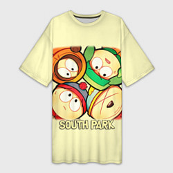 Женская длинная футболка Персонажи Южный парк South Park