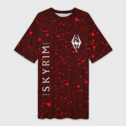 Женская длинная футболка SKYRIM - Краски