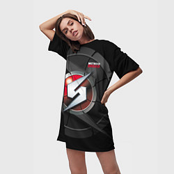 Футболка женская длинная Metroid Dread - logo Samus, цвет: 3D-принт — фото 2