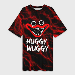 Женская длинная футболка Huggy Wuggy гроза