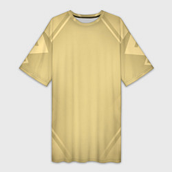 Футболка женская длинная Золотая абстракция, цвет: 3D-принт