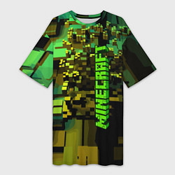 Женская длинная футболка Minecraft, pattern 2022