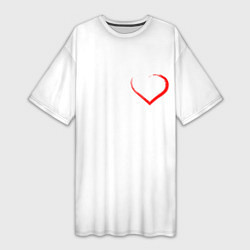 Женская длинная футболка Сердце для тебя