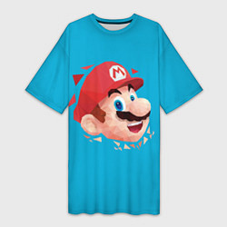 Женская длинная футболка Mario арт