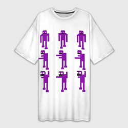 Футболка женская длинная Five Nights At Freddys purple guy, цвет: 3D-принт