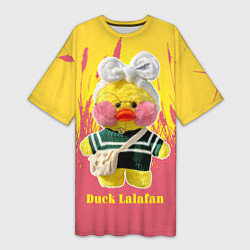 Футболка женская длинная Duck Lalafanfan, цвет: 3D-принт