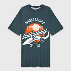 Женская длинная футболка Volleyball Волейбол