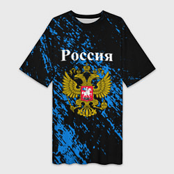Женская длинная футболка Россия Патриот страны