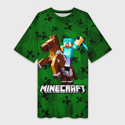 Женская длинная футболка Minecraft, Майнкрафт 2022