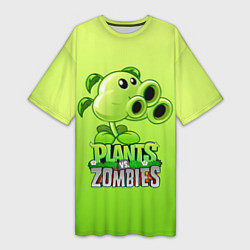 Футболка женская длинная Lants vs Zombies - Тристрел, цвет: 3D-принт