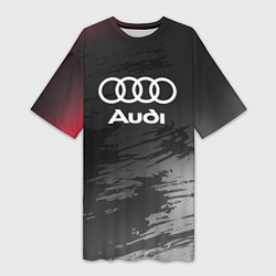 Футболка женская длинная Audi туман, цвет: 3D-принт