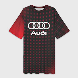 Женская длинная футболка Audi logo