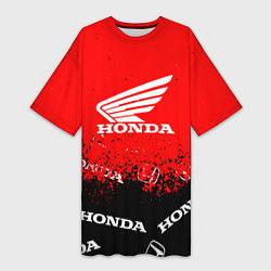 Женская длинная футболка Honda sport брызги