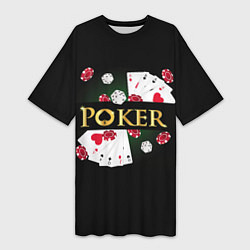 Женская длинная футболка Покер POKER