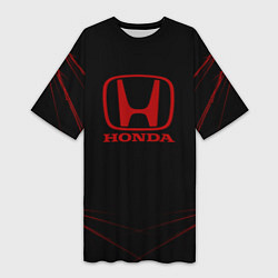 Женская длинная футболка Honda - Тонкие линии