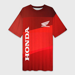 Женская длинная футболка Honda - Red
