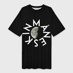 Женская длинная футболка Манескин и луна