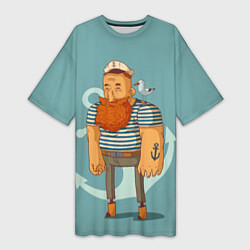 Женская длинная футболка Старый добрый моряк
