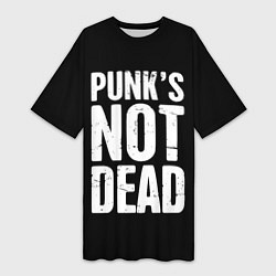 Женская длинная футболка PUNKS NOT DEAD Панки Живы