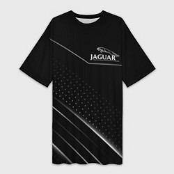 Женская длинная футболка Jaguar , Ягуар