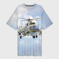 Женская длинная футболка Многоцелевой вертолёт МИ-8