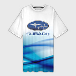 Женская длинная футболка Subaru Спорт текстура