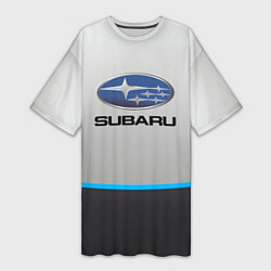Женская длинная футболка Subaru Неоновая полоса