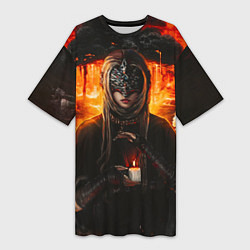 Женская длинная футболка FIRE KEEPER Dark SOULS III Дарк соулс